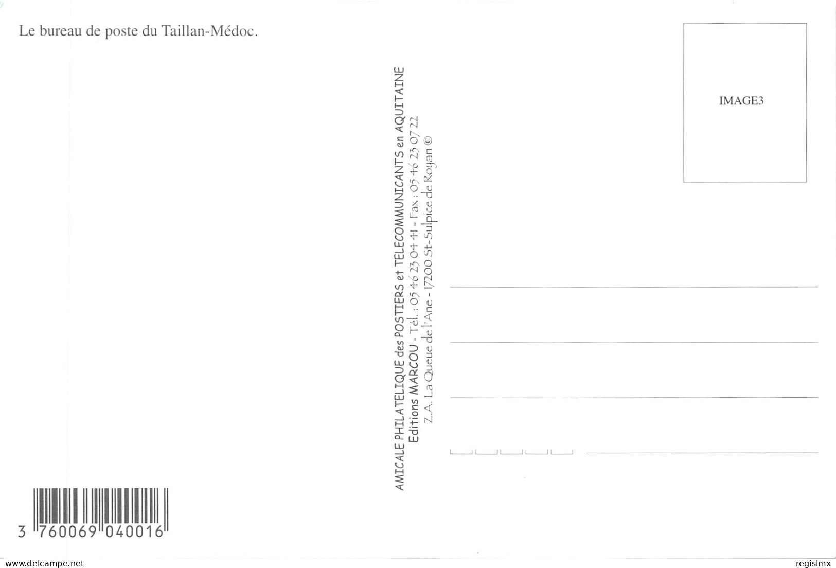 33-TAILLAN MEDOC-LA POSTE-N°578-B/0143 - Other & Unclassified