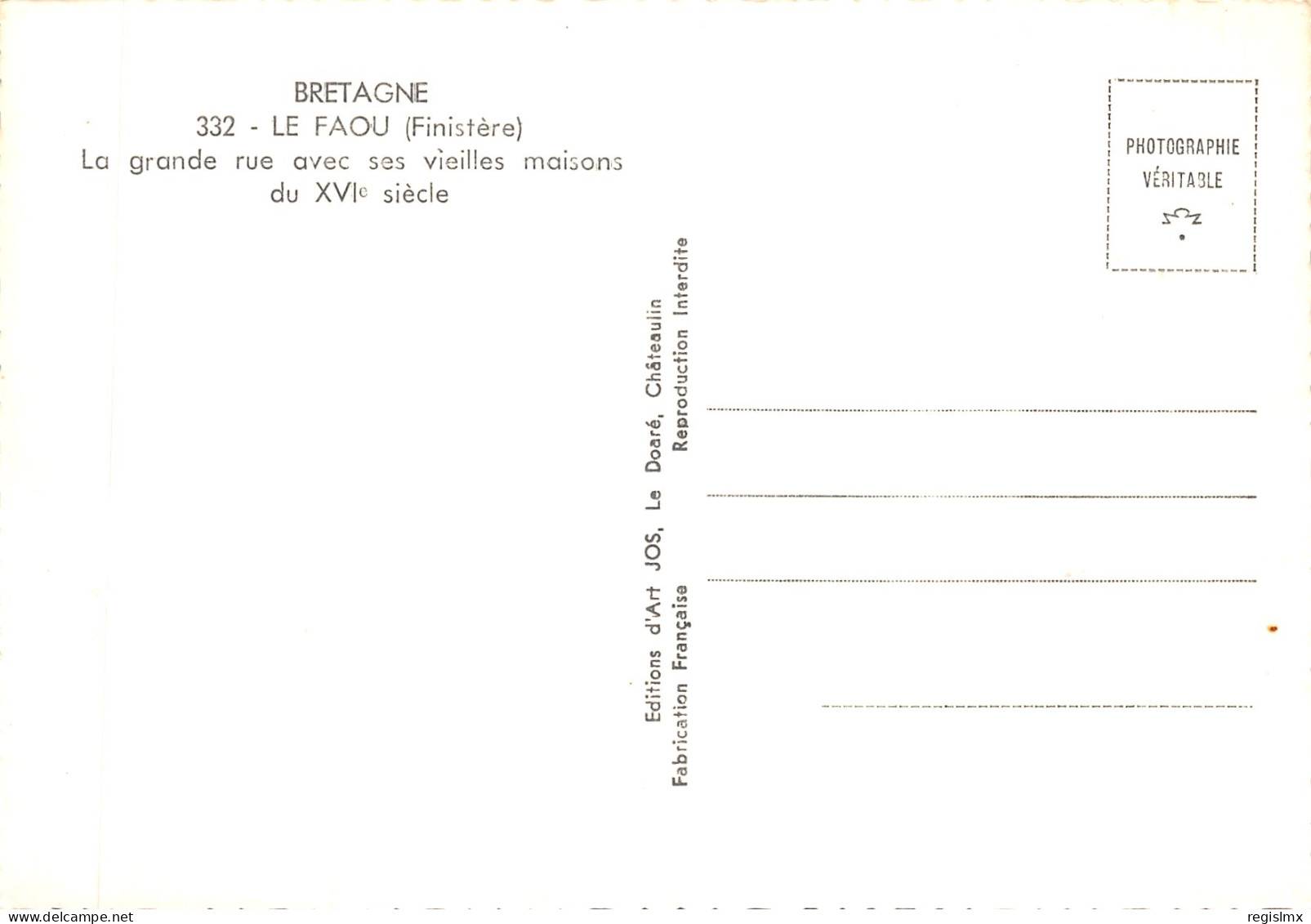 29-LE FAOU-N°578-A/0113 - Other & Unclassified