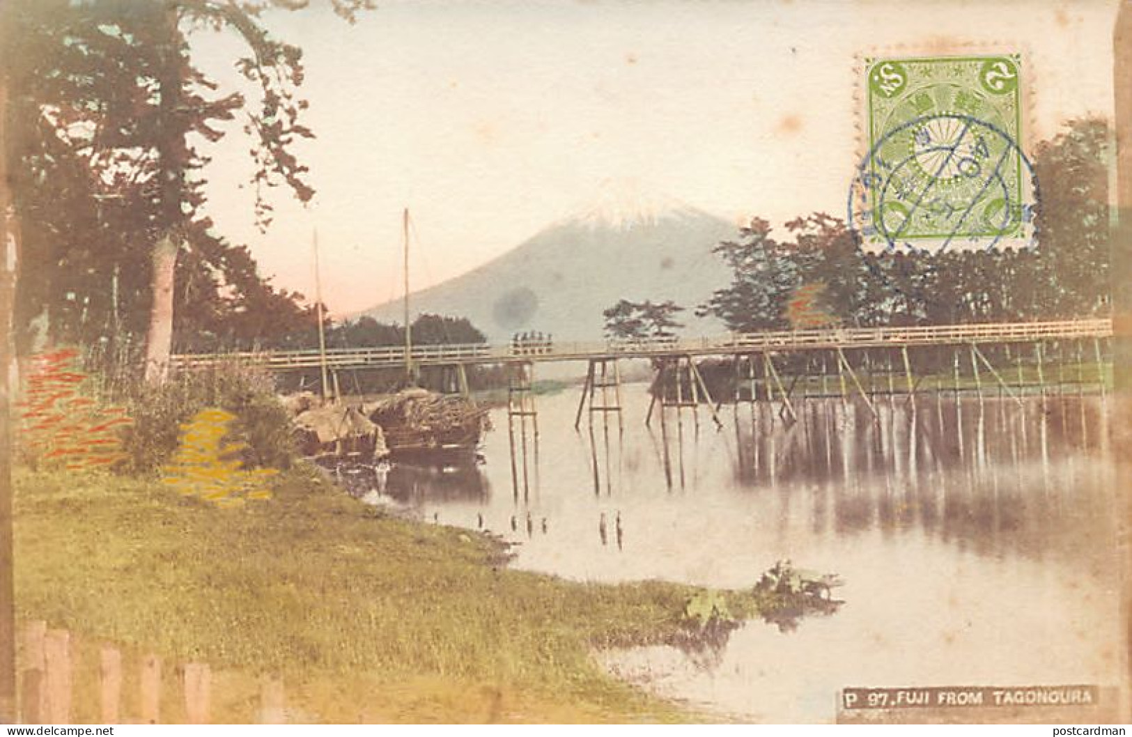 Japan - Mount Fuji From Tagonoura - REAL PHOTO TINTED - Sonstige & Ohne Zuordnung