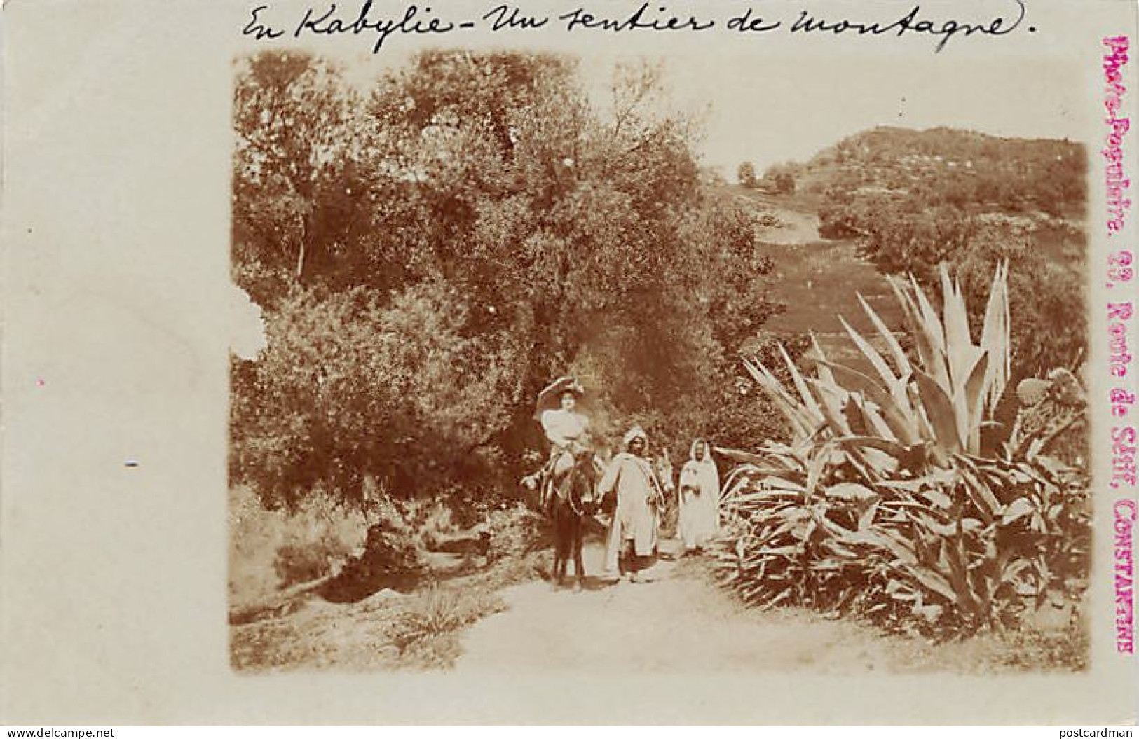 Algérie - Kabylie - Un Sentier De Montagne - CARTE PHOTO - Ed. Photo-Populaire  - Sonstige & Ohne Zuordnung