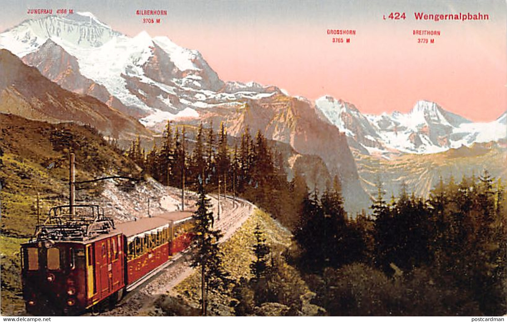 WENGERNALPBAHN (BE) Jungfrau - Silberhorn - Grosshorn - Breithorn - Verlag Photoglob  - Sonstige & Ohne Zuordnung