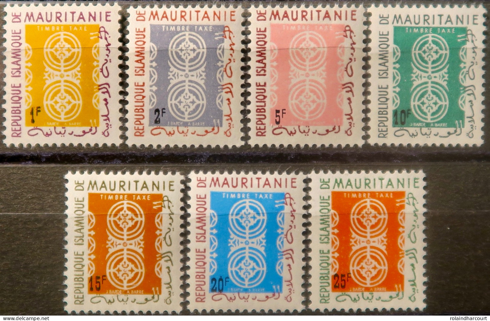 LP3844/2257 - MAURITANIE - 1961 - TIMBRES TAXE - SERIE COMPLETE - N°27 à 33 NEUFS* - Mauritanie (1960-...)