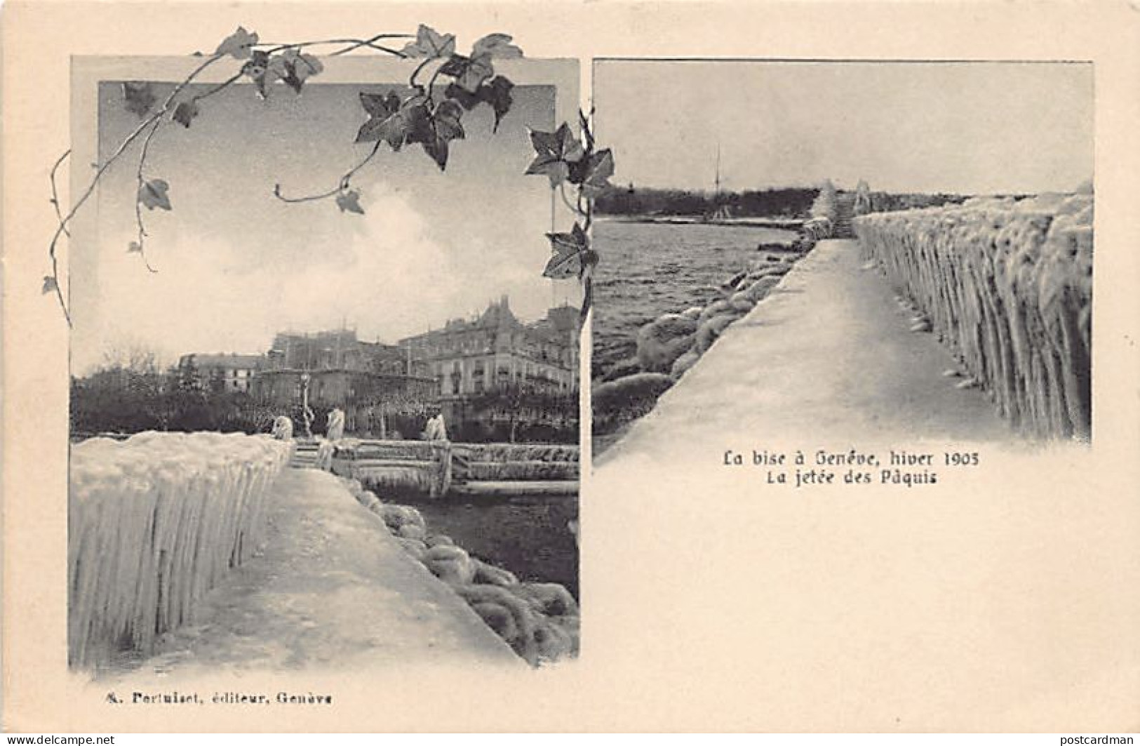 GENÈVE - Hiver 1905 - La Bise Glaciale - Ed. A. Pertuis  - Genève