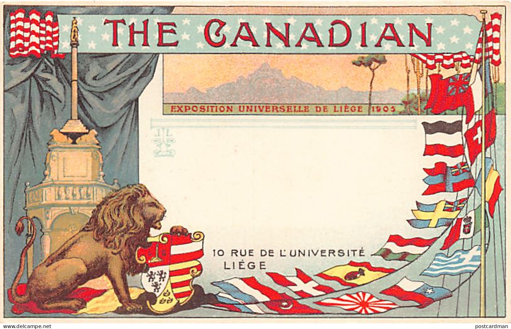 Exposition Universelle De Liège De 1905 - The Canadian - 10 Rue De L'Université - Liege