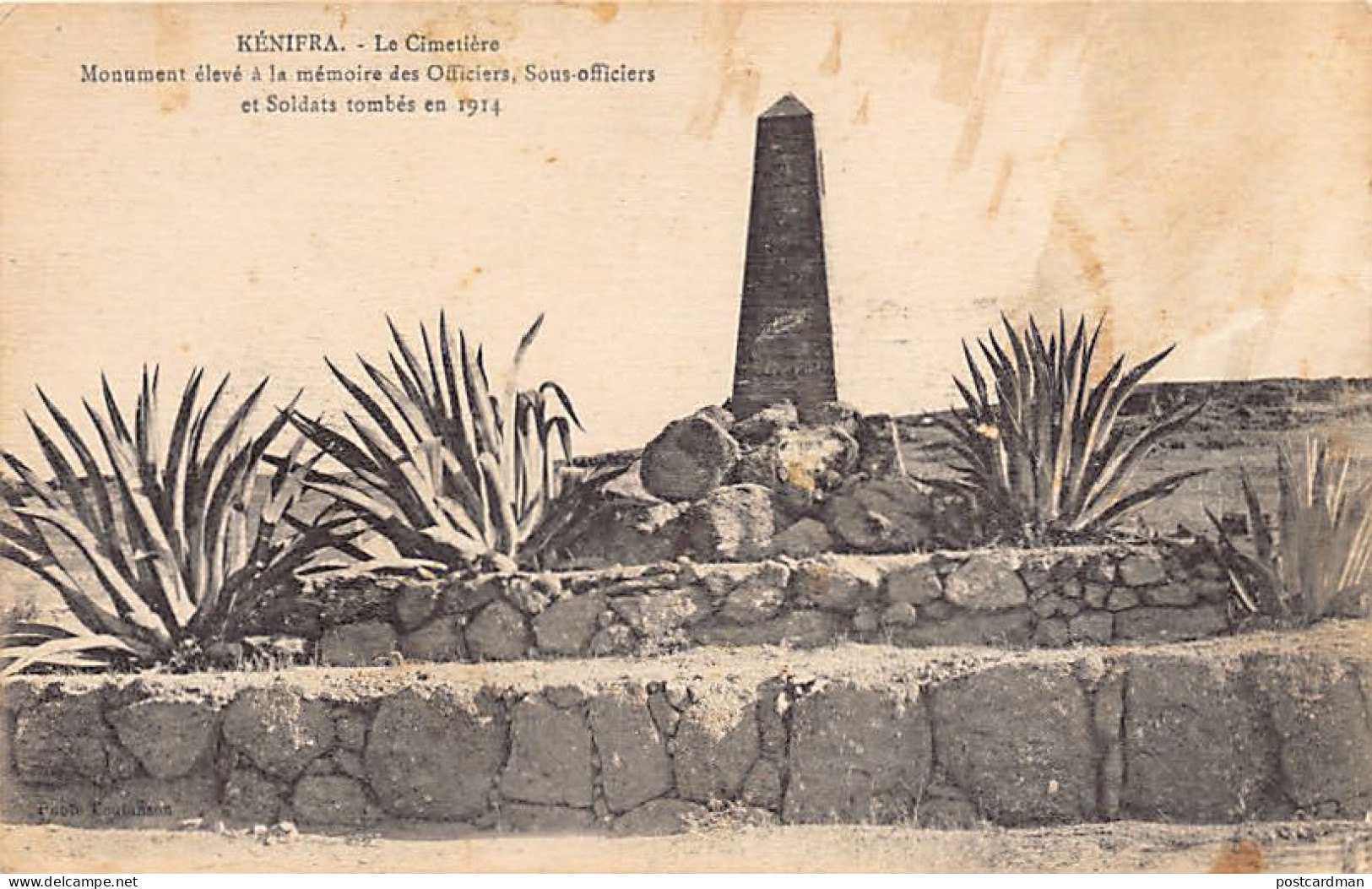 Maroc - KENIFRA - Monument Aux Tombés De 1914 - Ed. Coutanson - Sonstige & Ohne Zuordnung