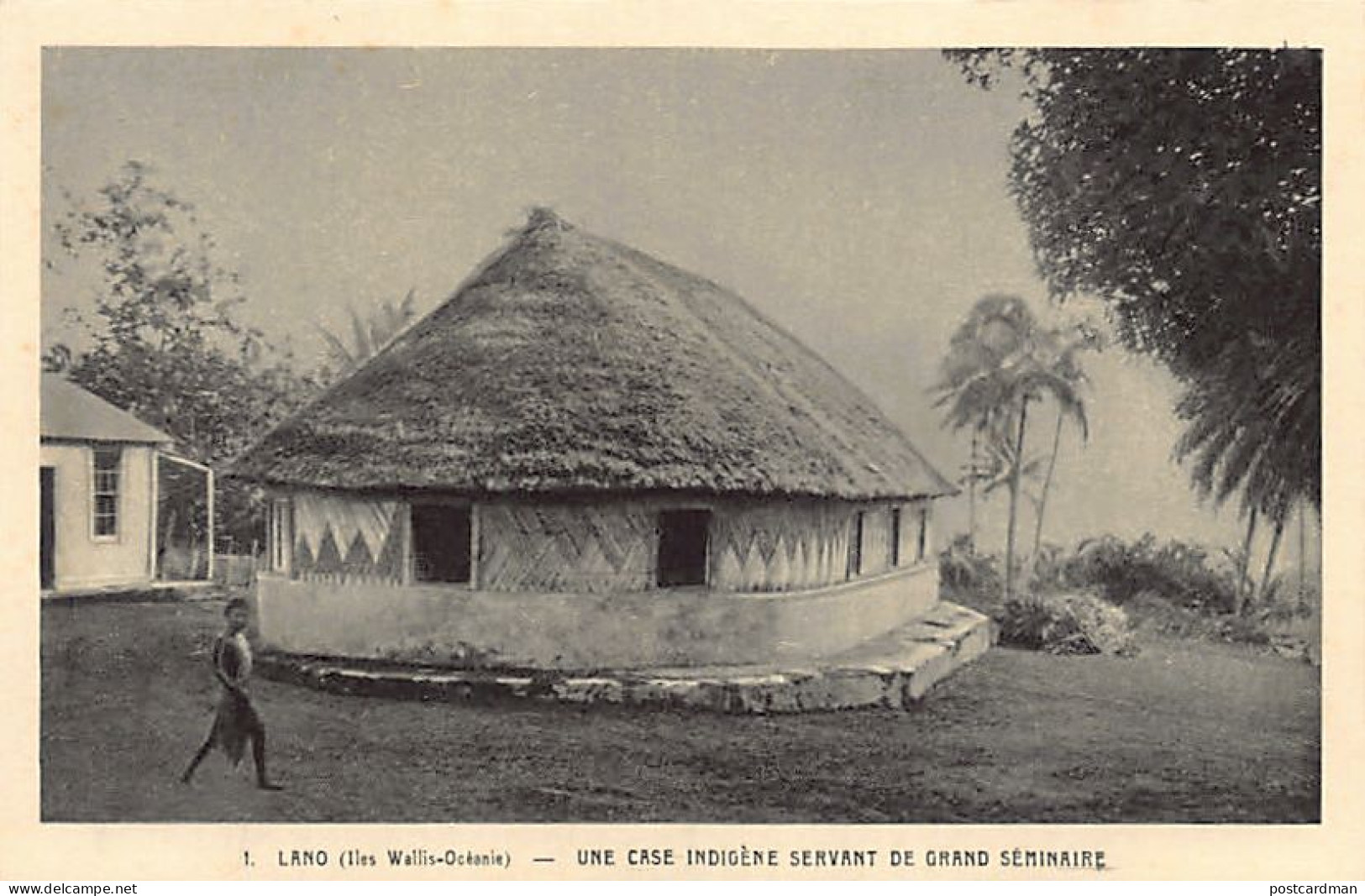 Wallis - LANO - Une Case Indigène Servant De Grand Séminaire - Ed. Oeuvre De Saint-Pierre Apôtre 1 - Wallis En Futuna