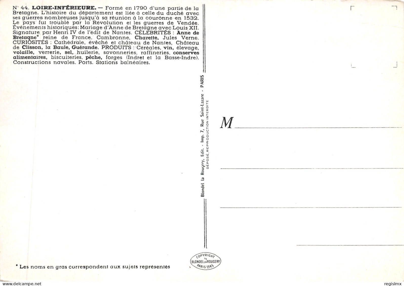 44-PANORAMA DE LOIRE ATLANTIQUE-N°579-A/0291 - Other & Unclassified