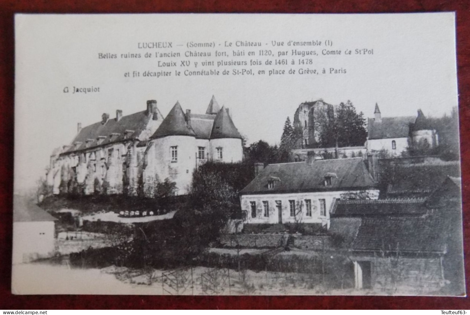 Cpa Lucheux ; Le Château - Lucheux