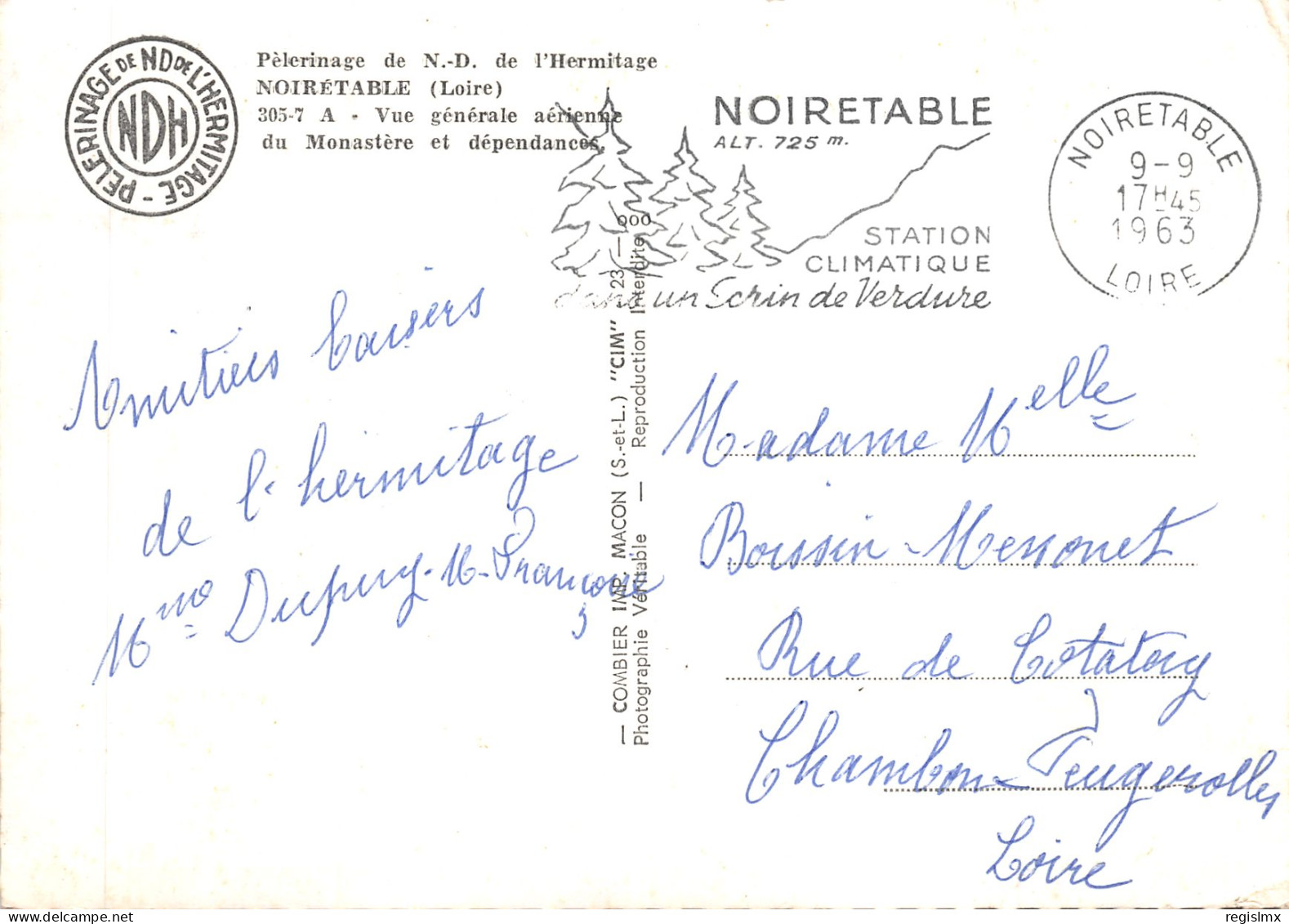 42-NOIRETABLE-PELERINAGE DE ND  DE L HERMITAGE-N°579-A/0067 - Other & Unclassified