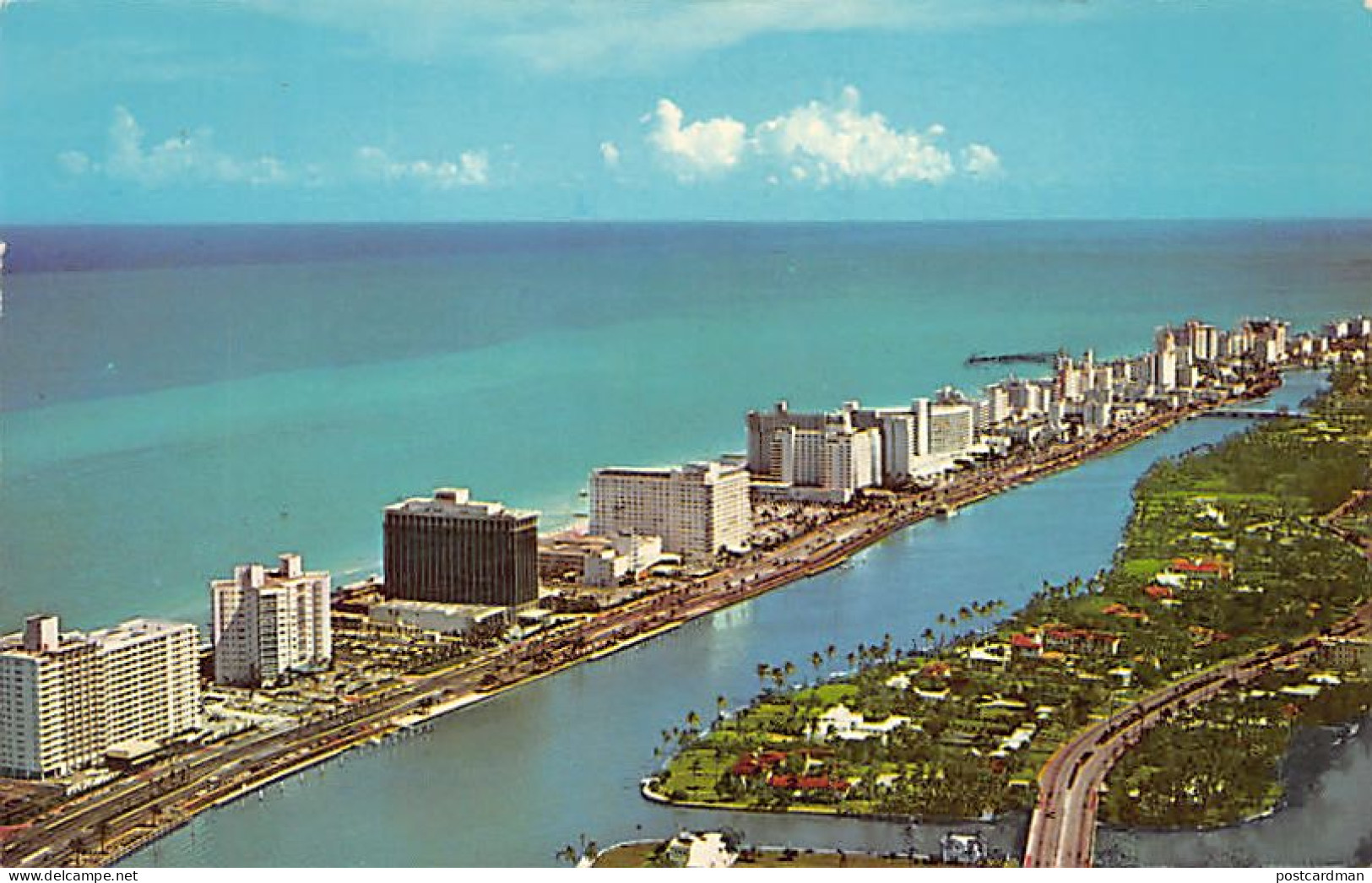 MIAMI BEACH (FL) Indian Creek And Collins Avenue - Publ. Gulf Stream Card  - Miami Beach
