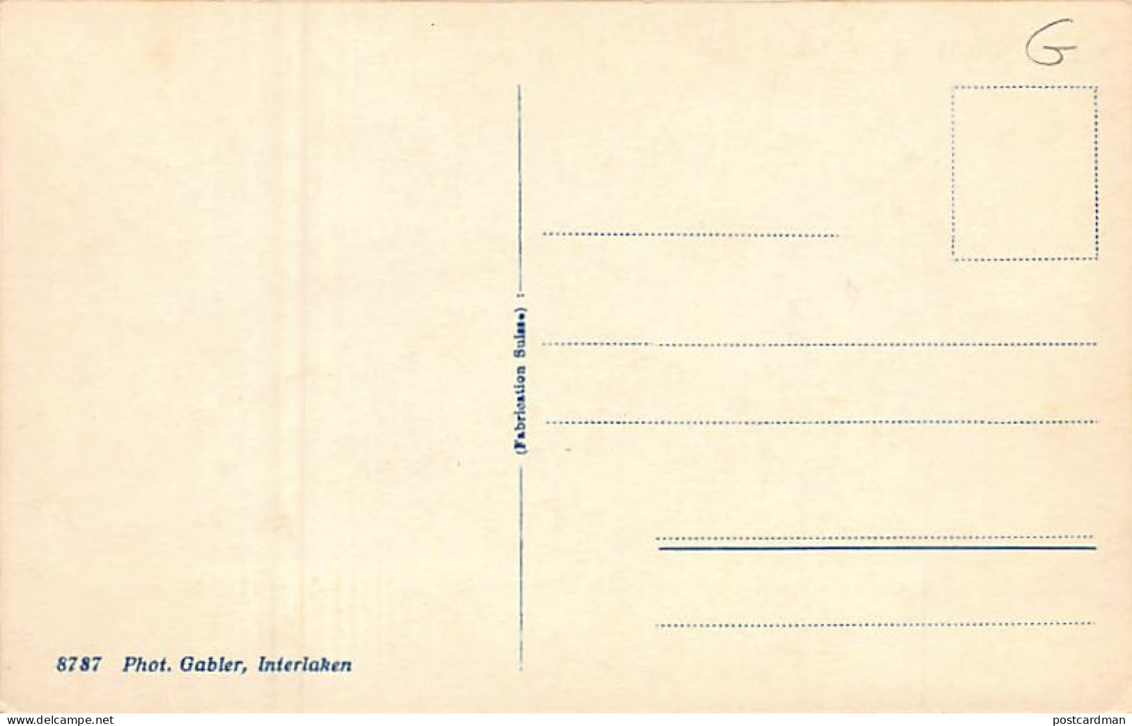 JUNGFRAU (BE) Jungfraubahn - Verlag Gabler 8787 - Sonstige & Ohne Zuordnung