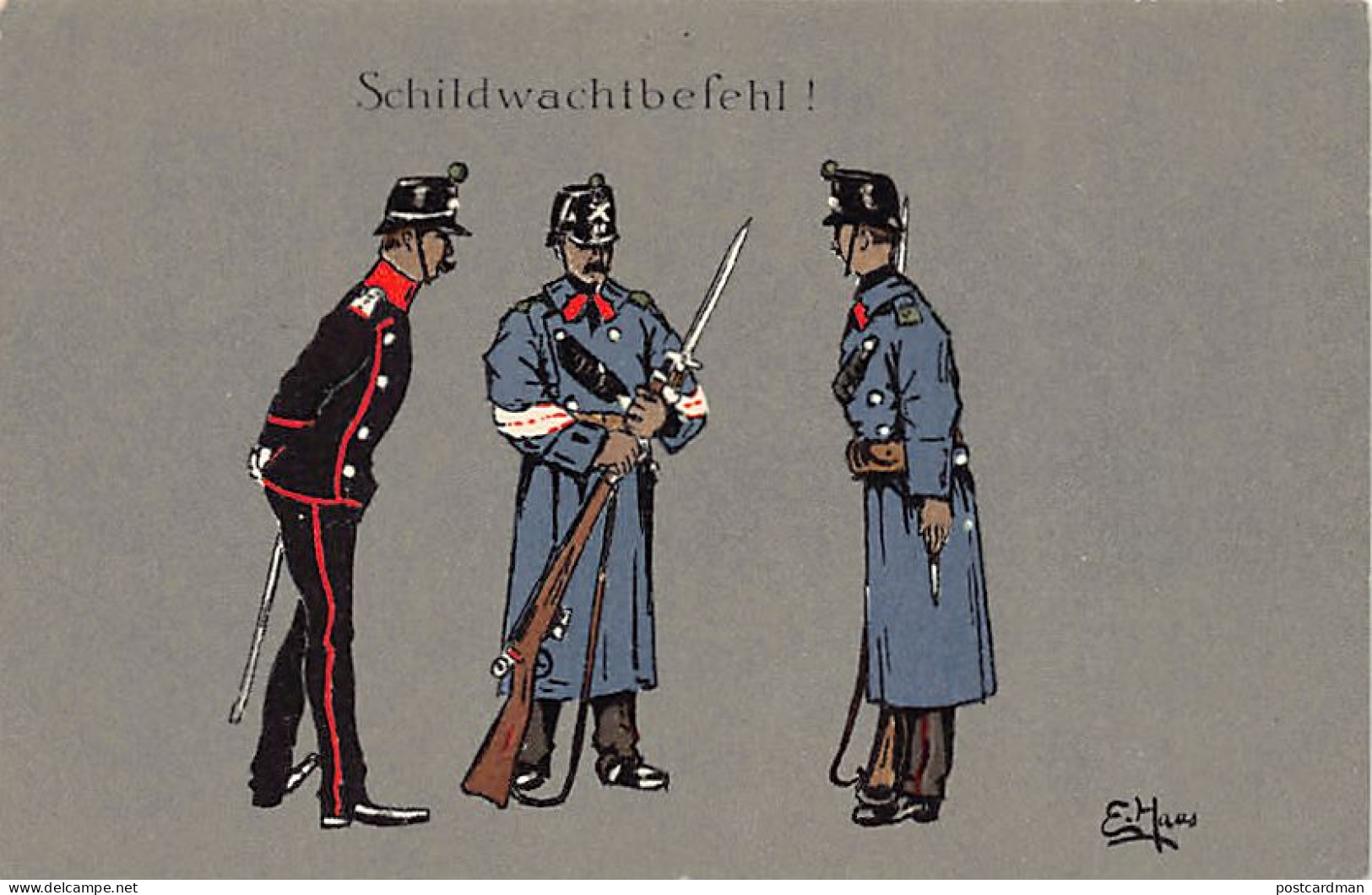 Schweizer Armee - Schildwachtbefehl - Kunst. E. Haes - Verlag Guggenheim 15182 - Autres & Non Classés