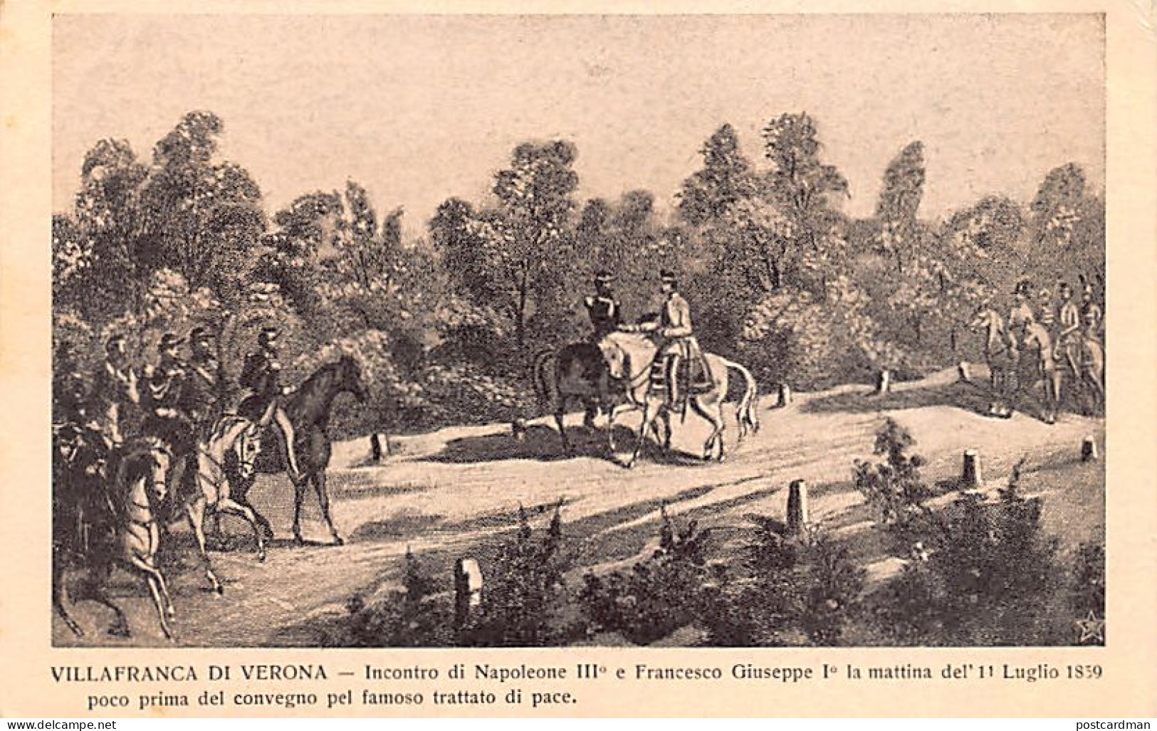 VILLAFRANCA DI VERONA (VR) Incontro Di Napoleone III° E Francesco Giuseppe I° La Mattina Del'11 Luglio 1859 Poco Prima D - Other & Unclassified