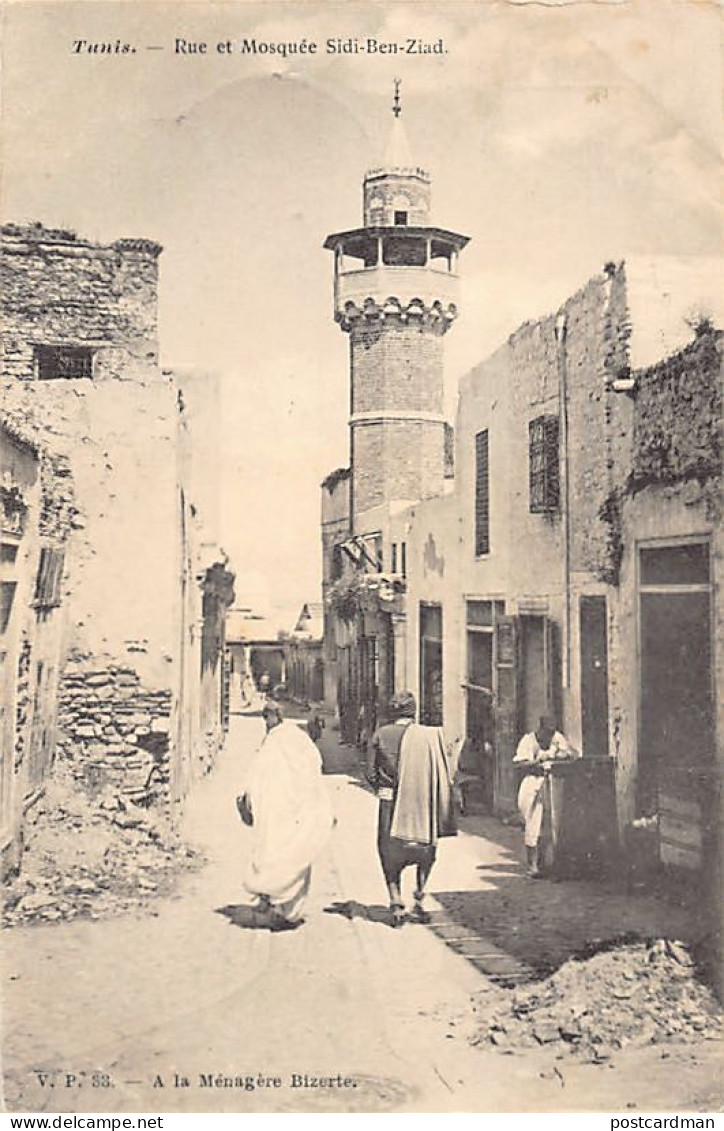 TUNIS - Rue Et Mosquée Sidi Ben Ziad - Ed. A La Ménagère - Tunisia