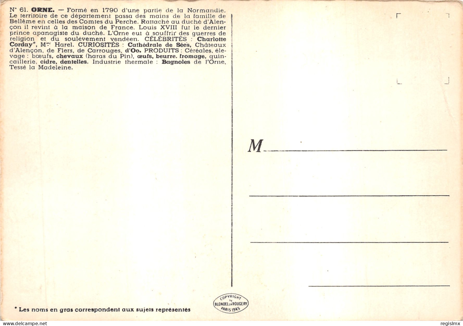 61-PANORAMA DE L ORNE-N°579-D/0145 - Other & Unclassified