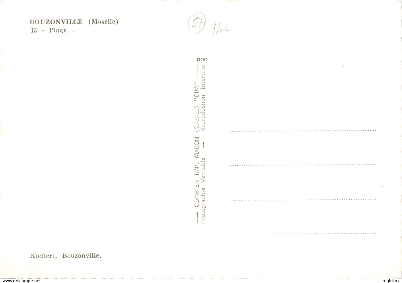 57-BOUZONVILLE-N°579-C/0341 - Other & Unclassified