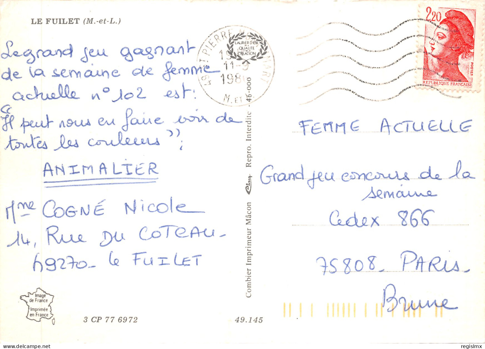 49-LE FUILET-N°579-B/0225 - Other & Unclassified
