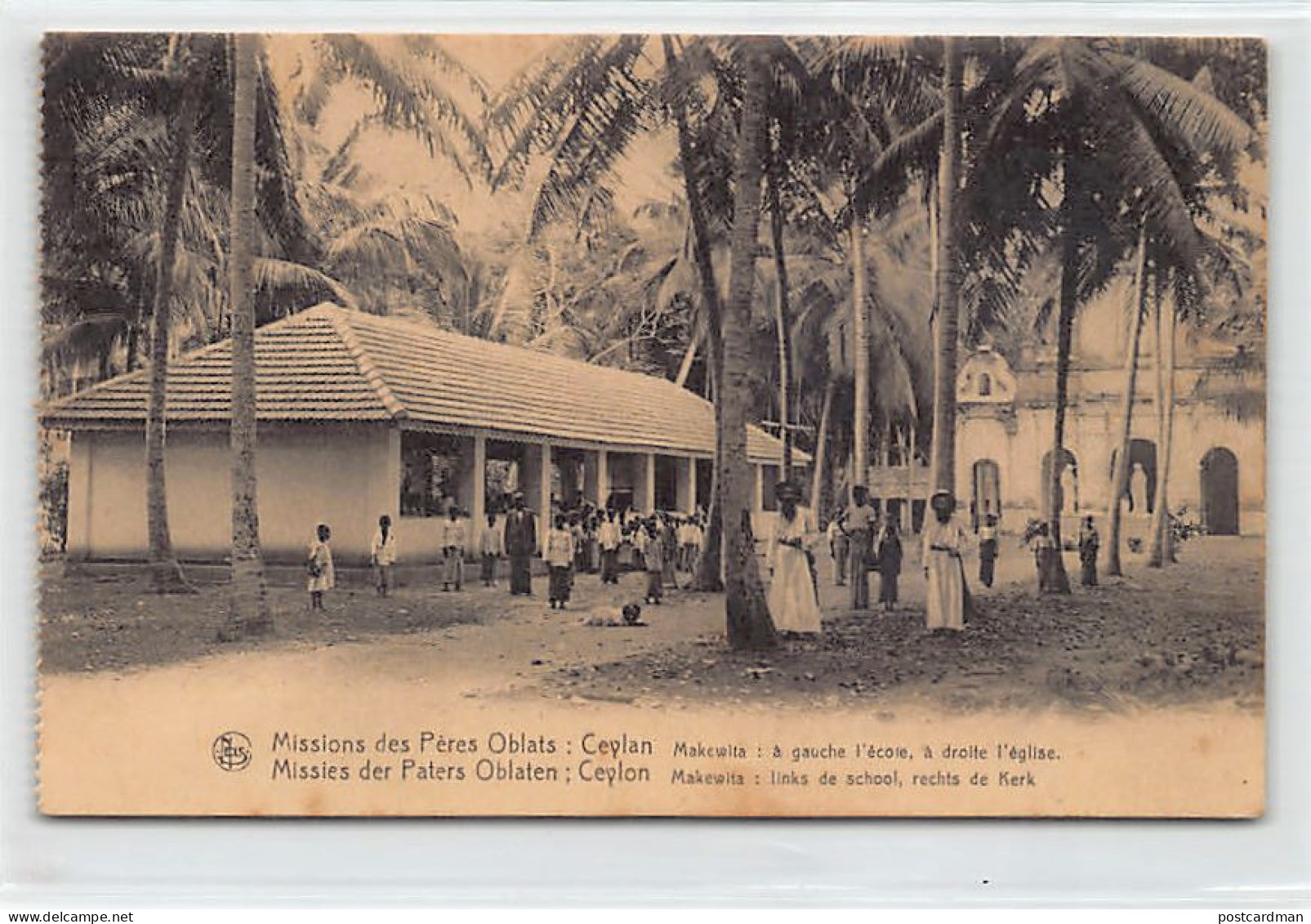 Sri Lanka - Makewita, On The Left The School, On The Right The Church - Publ. Missions Des Pères Oblats  - Sri Lanka (Ceylon)
