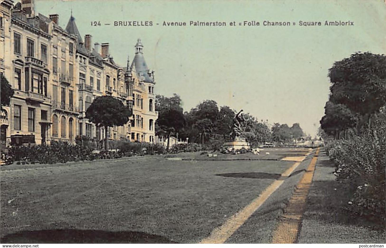 Bruxelles - Avenue Palmerston Et Folle Chanson Square Ambiorix. - Lanen, Boulevards