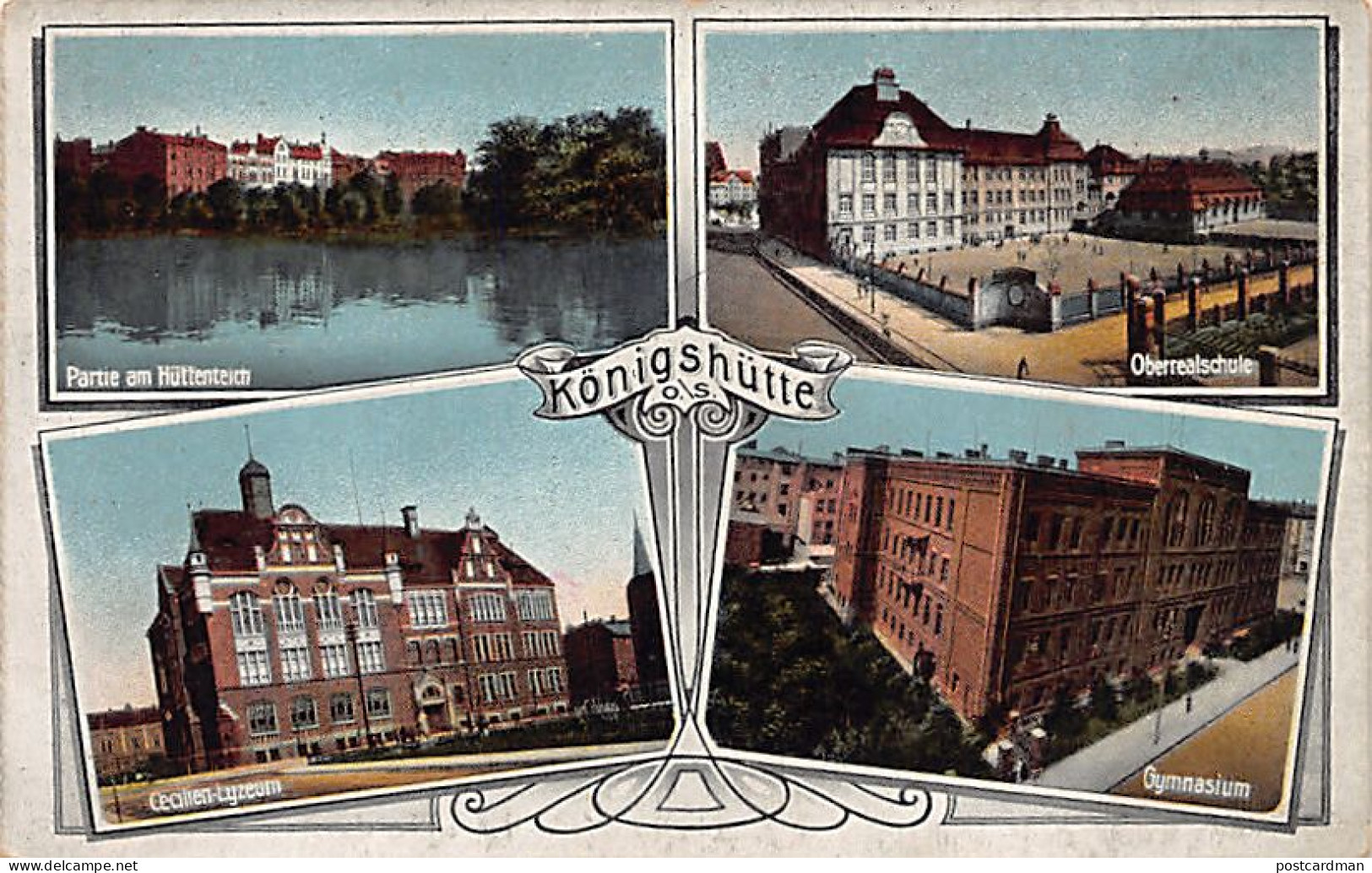 Poland - CHORZOW Königshütte - Cecilien-Lyzeum - Oberrealschule - Gymnasium - Partie Am Hüttenteich - Publ. Unknown  - Pologne