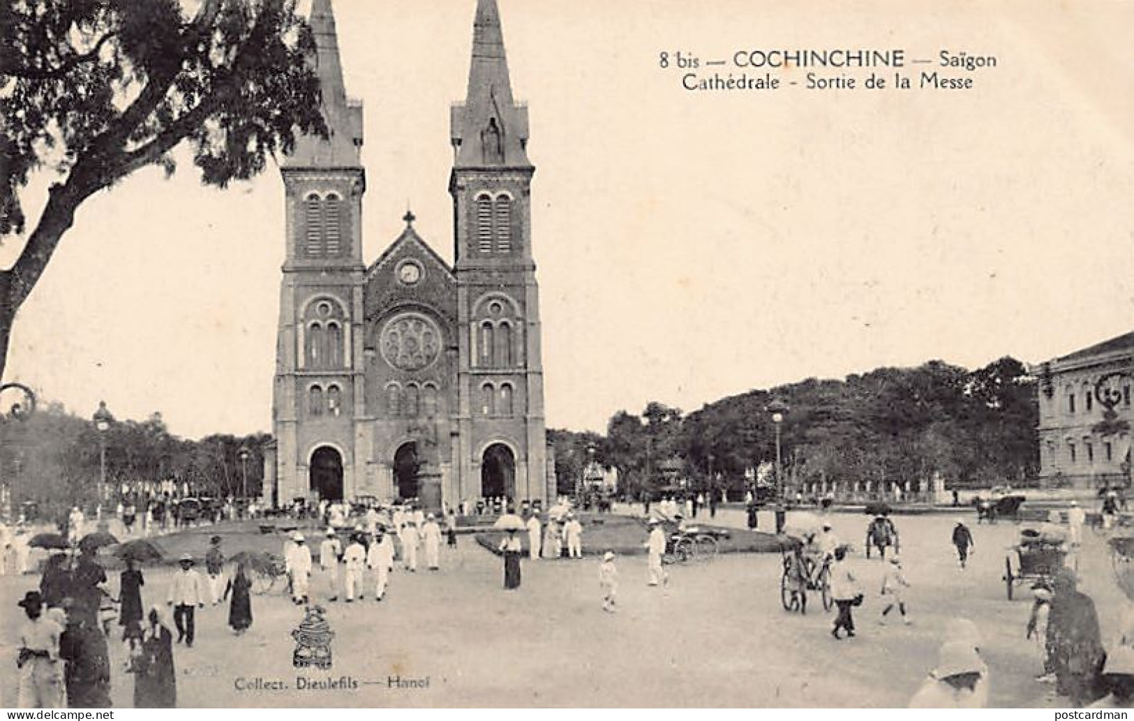 Viet-Nam - SAÏGON - Cathédrale - Sortie De La Messe - Ed. P. Dieulefils 8bis - Viêt-Nam