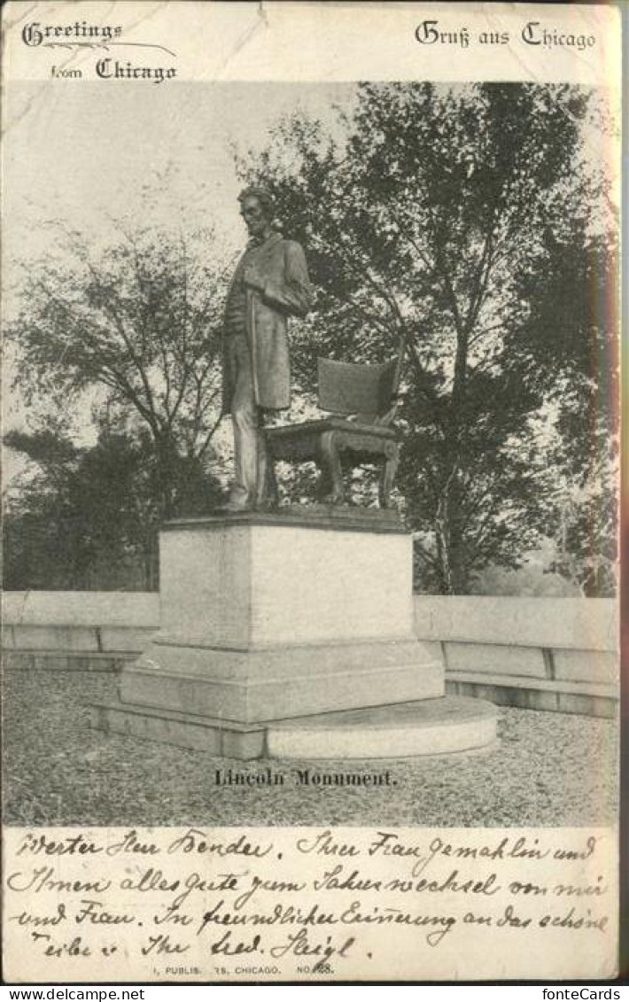 11326052 Chicago_Illinois Lincoln Monument - Autres & Non Classés