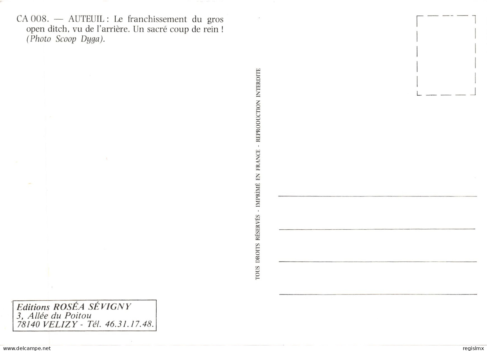 75-PARIS-CHAMP DE COURSES D AUTEUIL-N°580-C/0331 - Andere & Zonder Classificatie