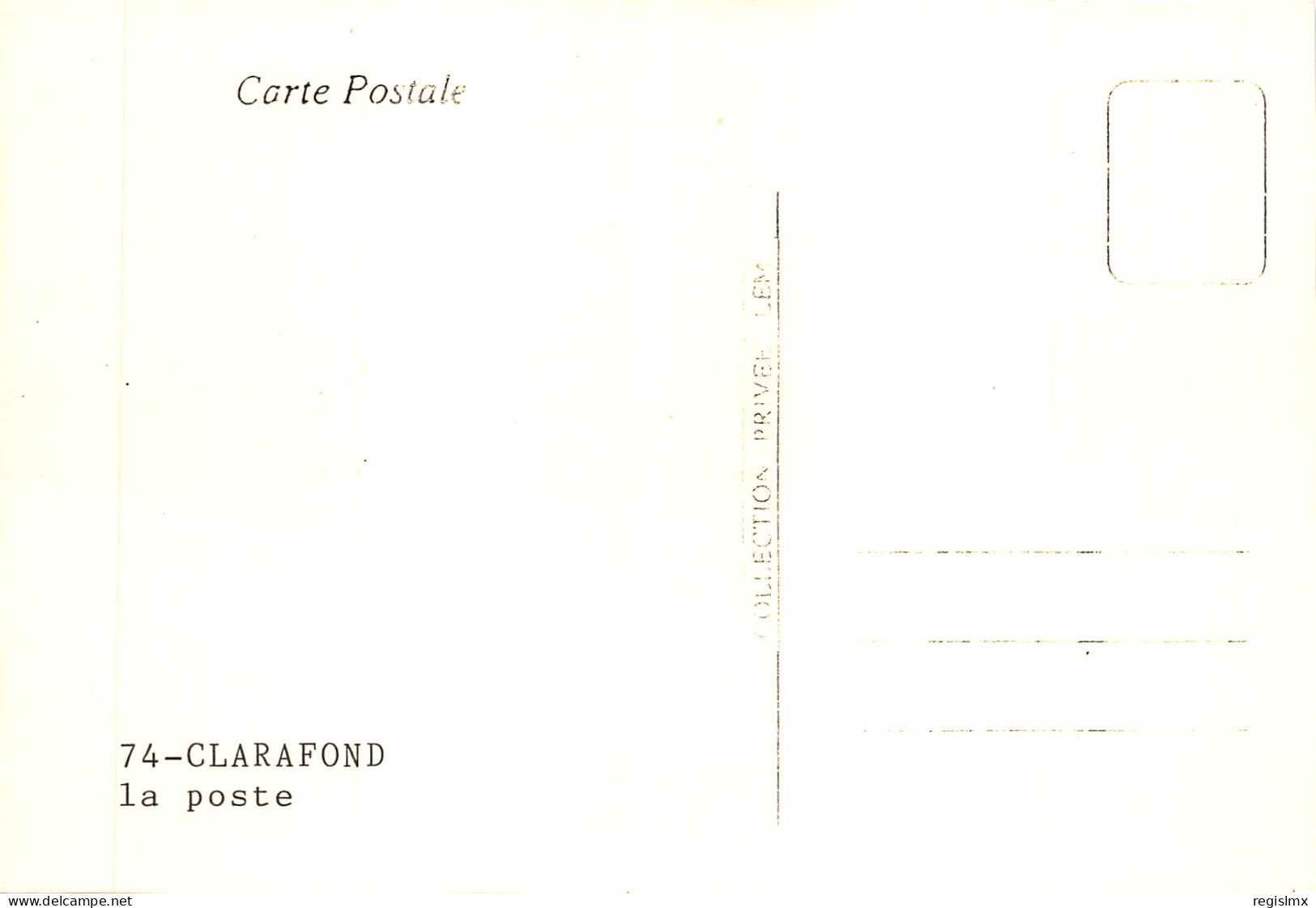 74-CLARAFOND-LA POSTE-N°580-C/0277 - Andere & Zonder Classificatie