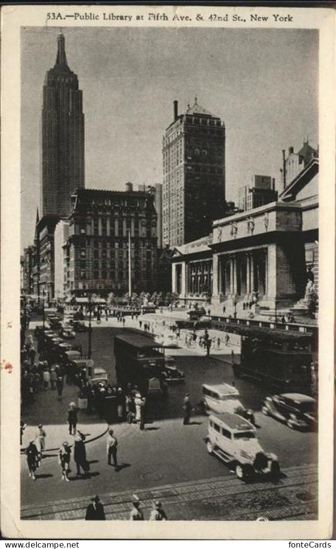 11326045 New_York_City Public Library 5 Avenue Autos Busse - Andere & Zonder Classificatie