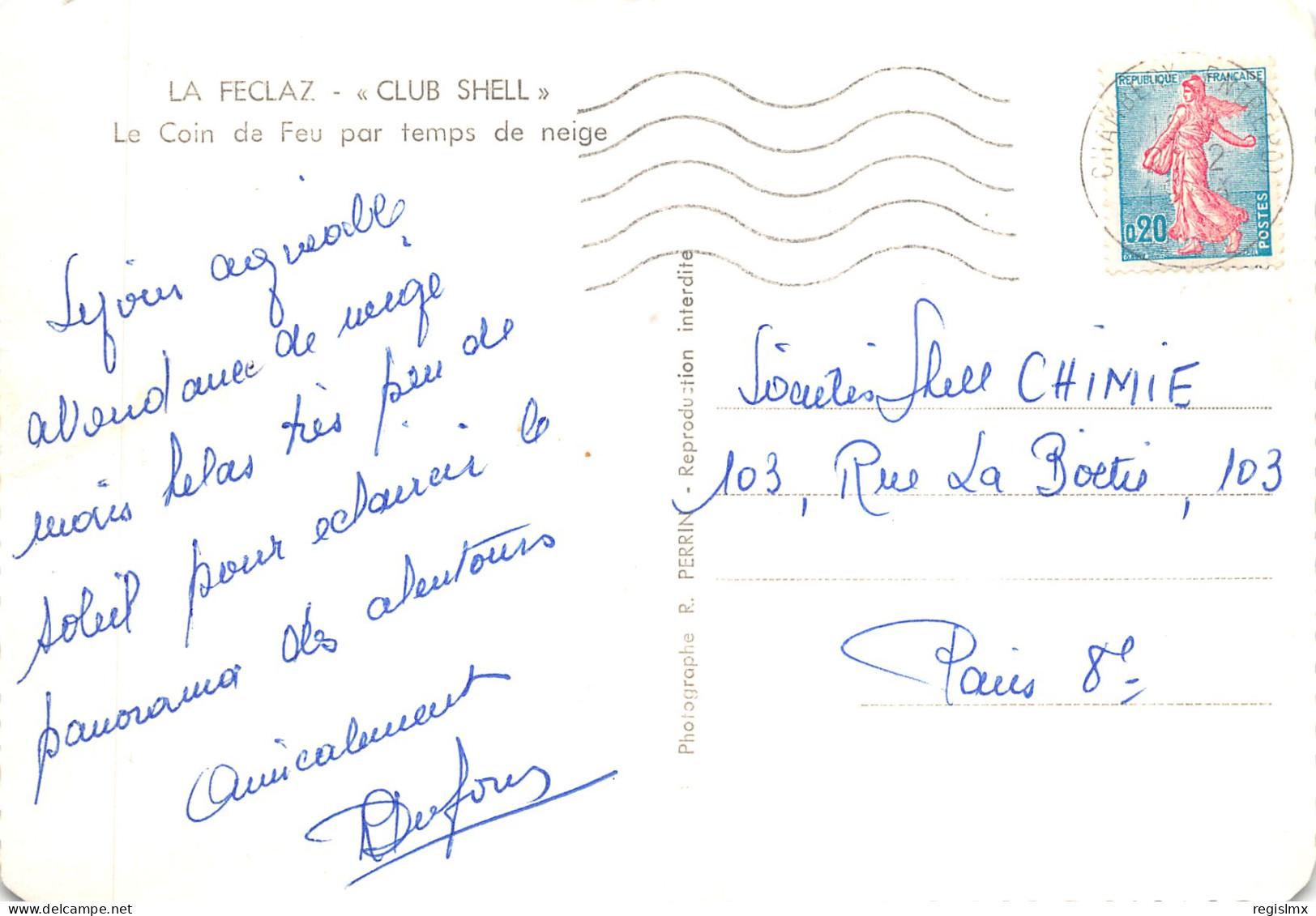 73-LA FECLAZ-CLUB SHELL-N°580-B/0367 - Autres & Non Classés