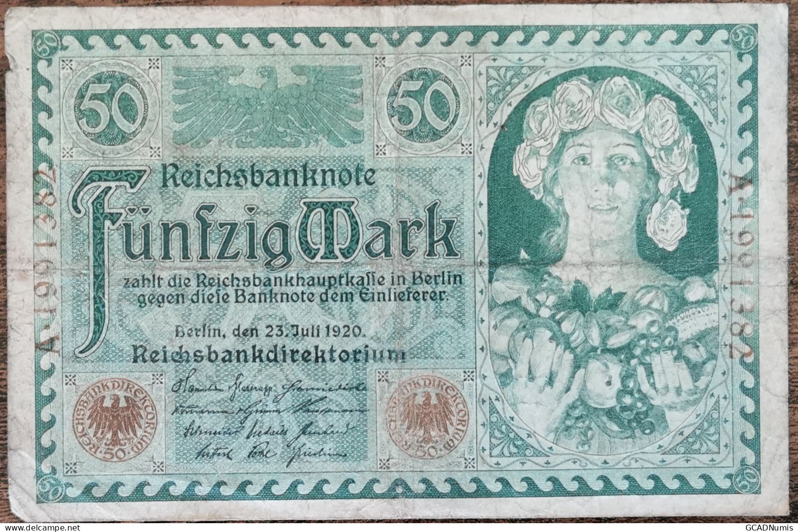 Billet Allemagne 50 Mark 23 - 7 - 1920 / Reichsbanknote - 50 Mark