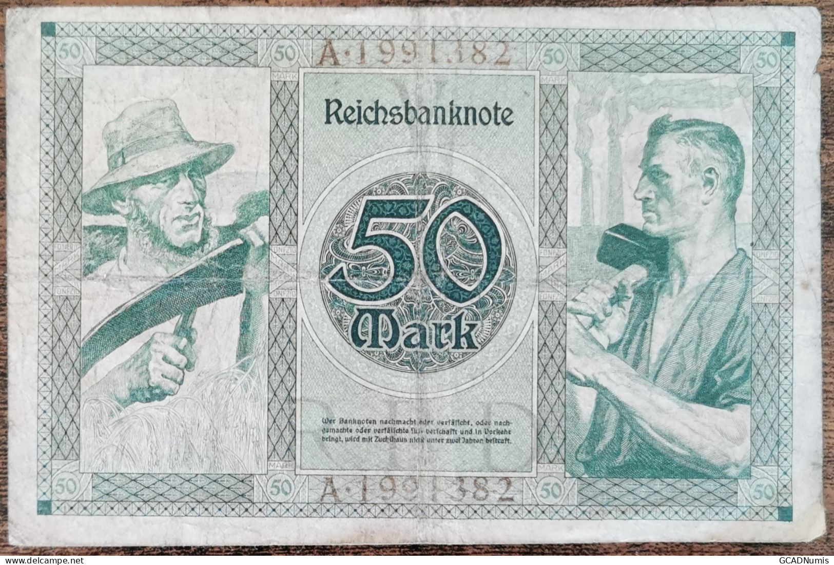 Billet Allemagne 50 Mark 23 - 7 - 1920 / Reichsbanknote - 50 Mark