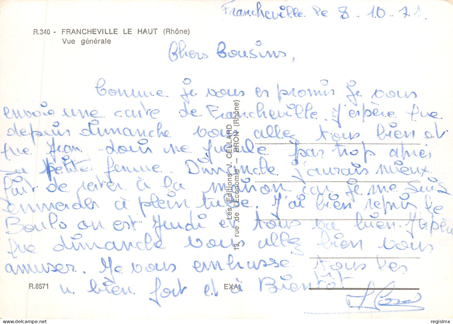 69-FRANCHEVILLE LE HAUT-N°580-B/0069 - Andere & Zonder Classificatie