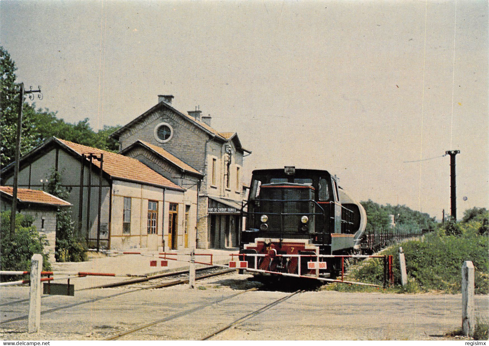 69-PONT DE CHERUY-TRAIN EN GARE-N°580-B/0007 - Other & Unclassified