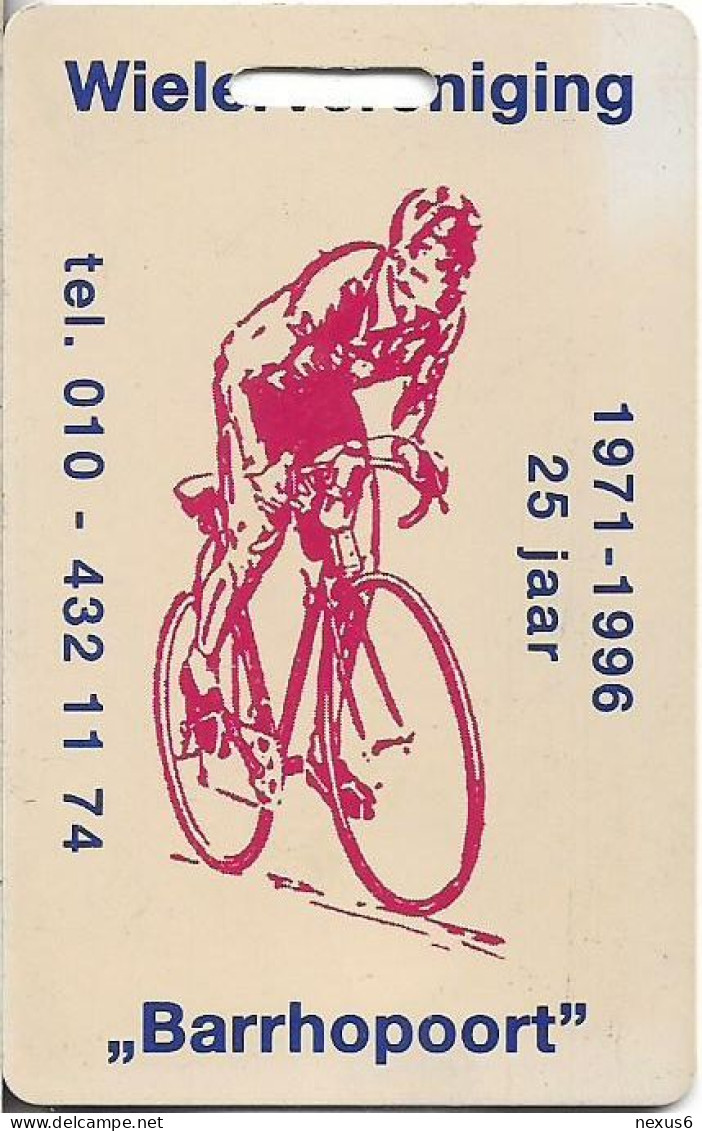 Netherlands - KPN - Chip - CRE314 - Wielervereniging Barrhopoort, Bicyclist (Hole Card), 1996, 2.5ƒ, 1.000ex, Used - Privées