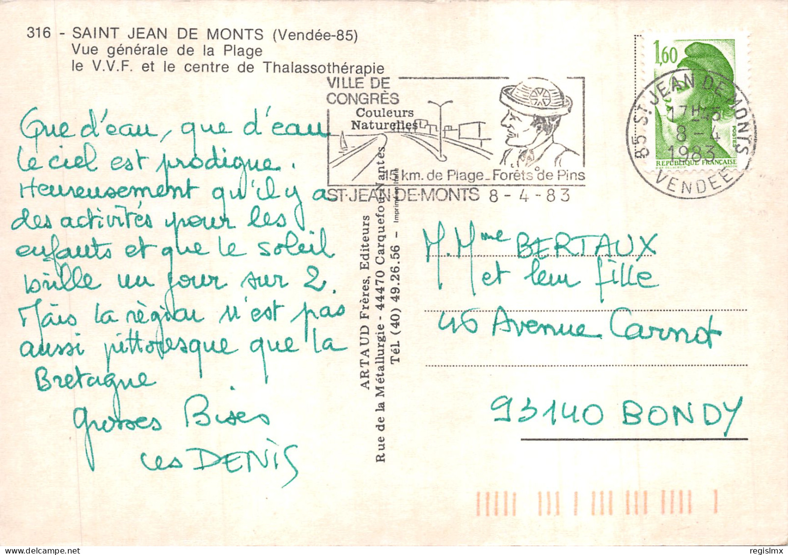 85-SAINT JEAN DE MONTS-N°581-B/0067 - Saint Jean De Monts