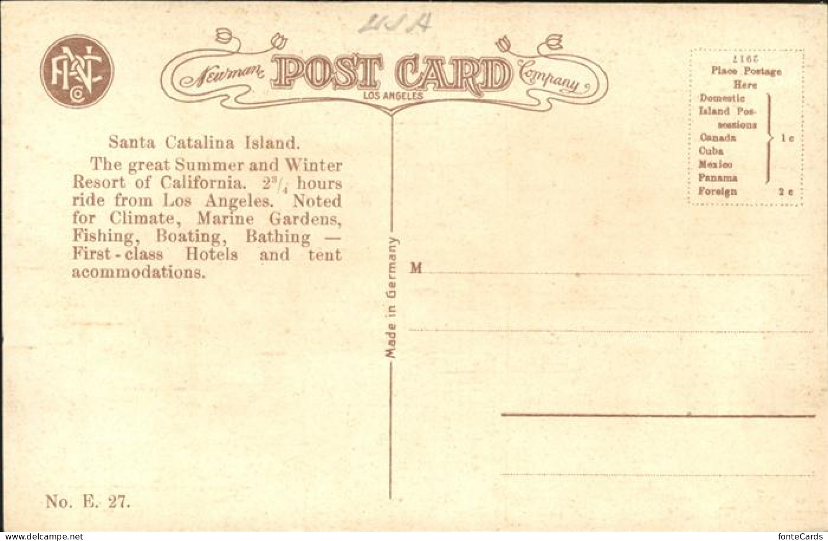 11325986 Santa Catalina Island Descanso Canyon From Sugar Loaf Catalina Island - Other & Unclassified