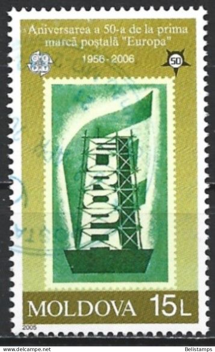 Moldova 2005. Scott #496 (U) Vignette Of 1956 Europa Stamps - Moldavië