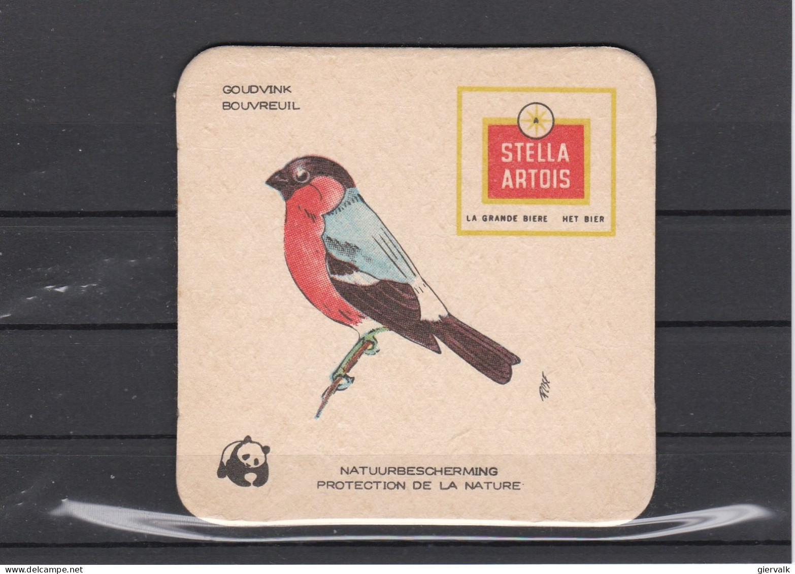 BEERMAT WWF With  BULLFINCH. - Other & Unclassified