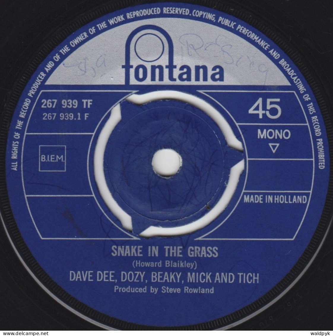 DAVE DEE, DOZY, BEAKY, MICK & TICH - Snake In The Grass - Other - English Music