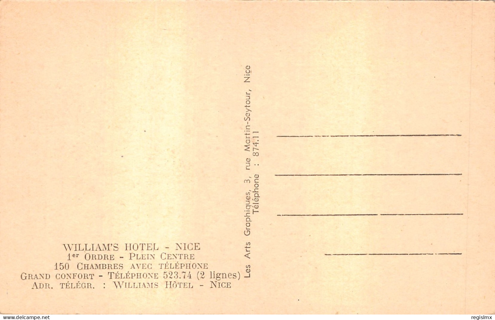 06-NICE-WILLIAMS HOTEL-N°582-B/0217 - Autres & Non Classés
