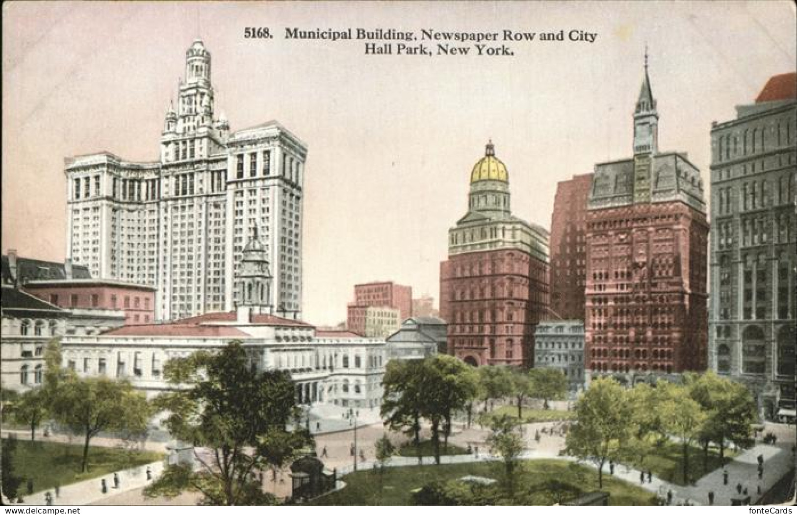 11325935 New_York_City Municipal Building Newspaper Row Hall Park - Andere & Zonder Classificatie