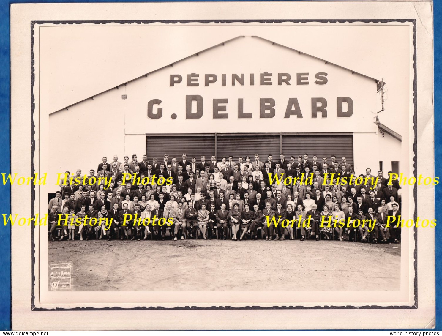 Photo Ancienne - MALICORNE - 25e Anniversaires Des Pépiniéres Georges DELBARD - 2 Oct 1960 - Le Personnel - Commentry - Métiers