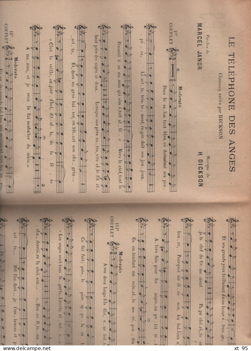 Partition - Le Telephone Des Anges - Dickson - Partitions Musicales Anciennes