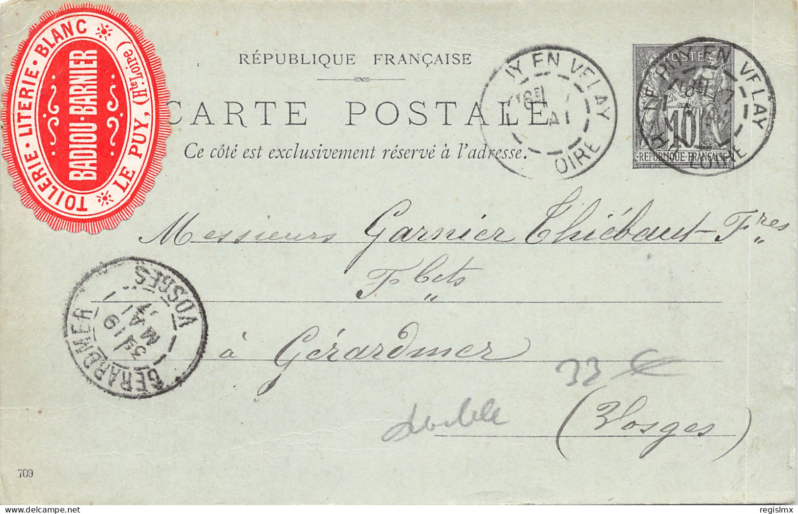 43-LE PUY-TOILERIE BADIOU BARNIER-N°583-D/0301 - Le Puy En Velay