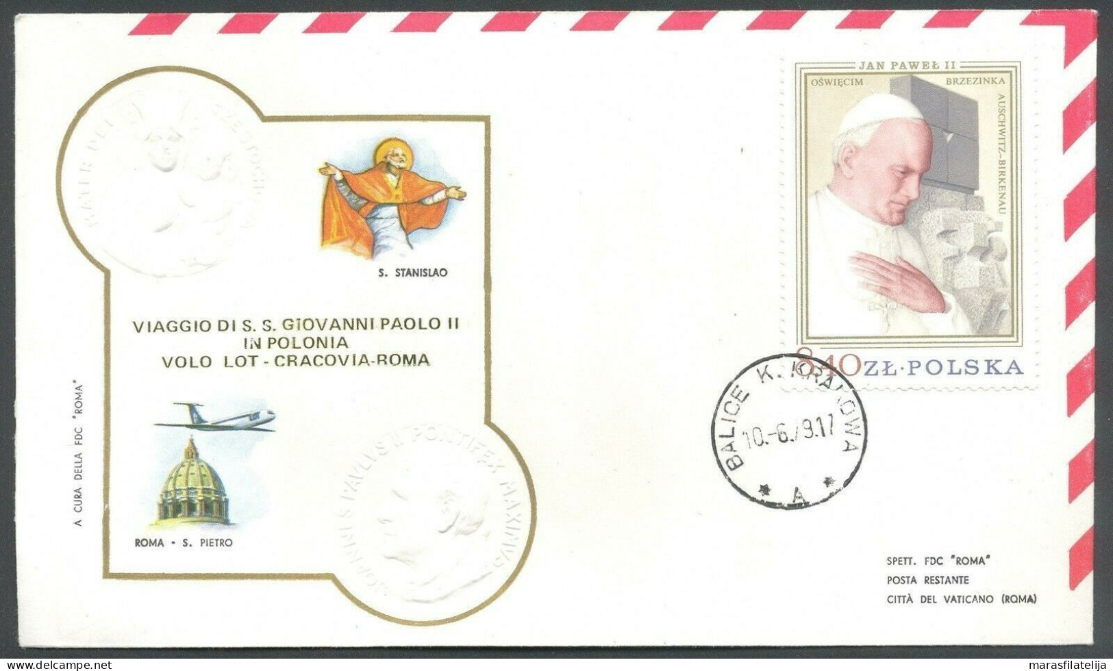 Vatican Poland 1979, Pope Voyage, Poland, Kraków, Special Cover - Altri & Non Classificati