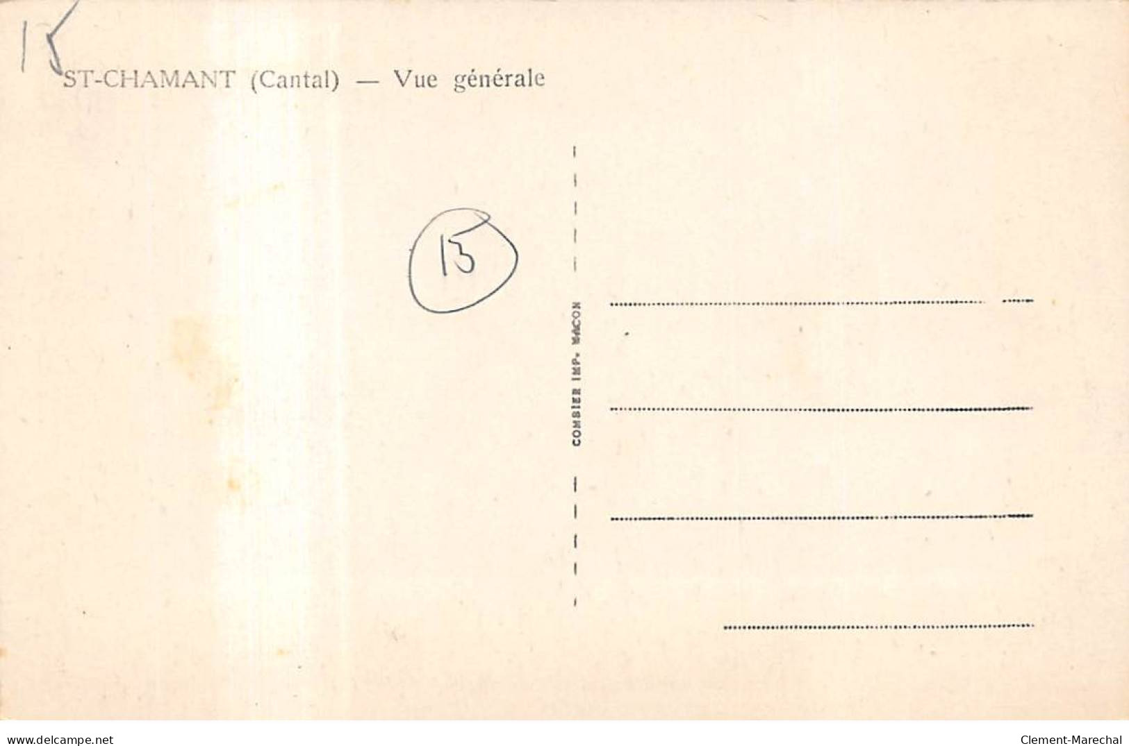 SAINT CHAMANT - Vue Générale - Très Bon état - Autres & Non Classés