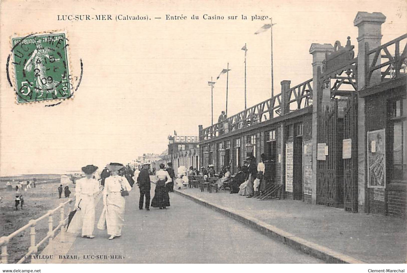 LUC SUR MER - Entrée Du Casino Sur La Plage - Très Bon état - Luc Sur Mer