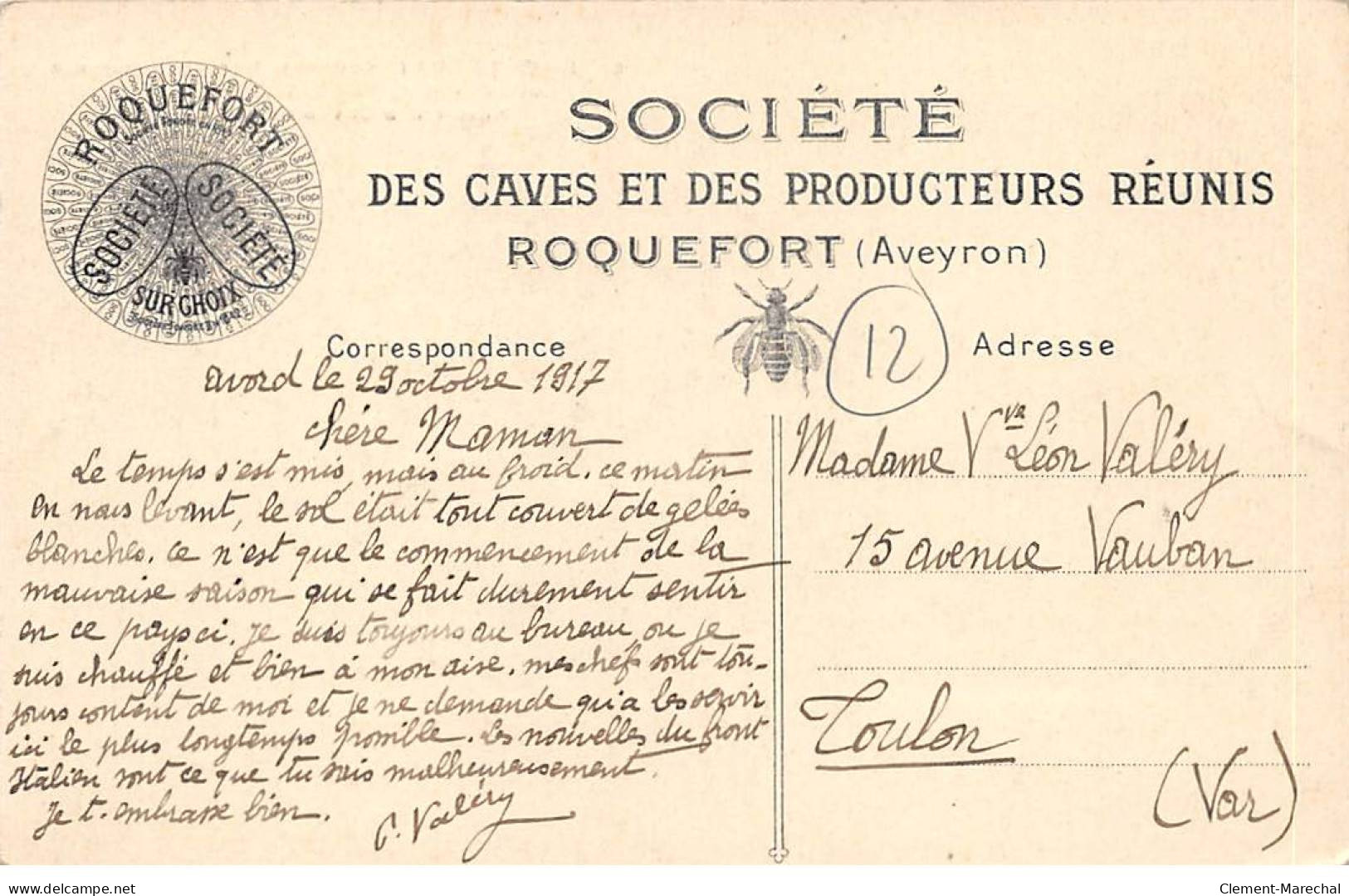 ROQUEFORT - Société Anonyme Des Caves Et Producteurs Réunis - Saloirs Des Caves De La Rue - Très Bon état - Roquefort