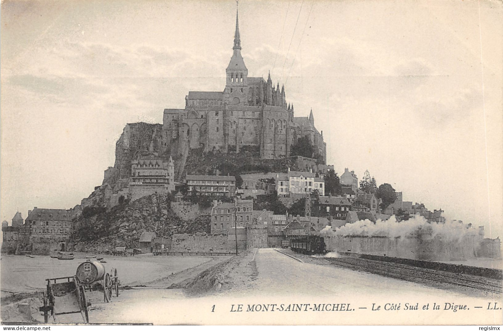 50-LE MONT SAINT MICHEL-CHEMIN DE FER-LOCOMOTIVE-N°583-G/0137 - Le Mont Saint Michel